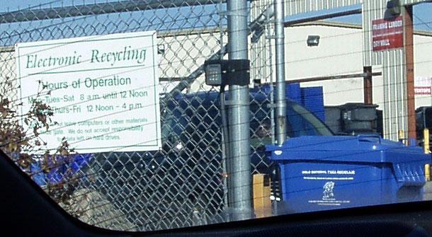Lexington Electronics Recycling sign
